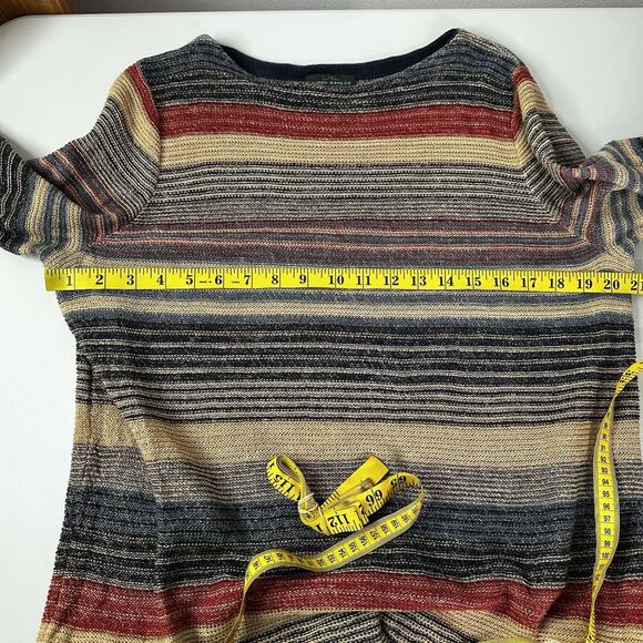Ralph Lauren LRL Sweater Womens 2X Linen Blend Tunic Southwestern Stripe - Picture 7 of 9